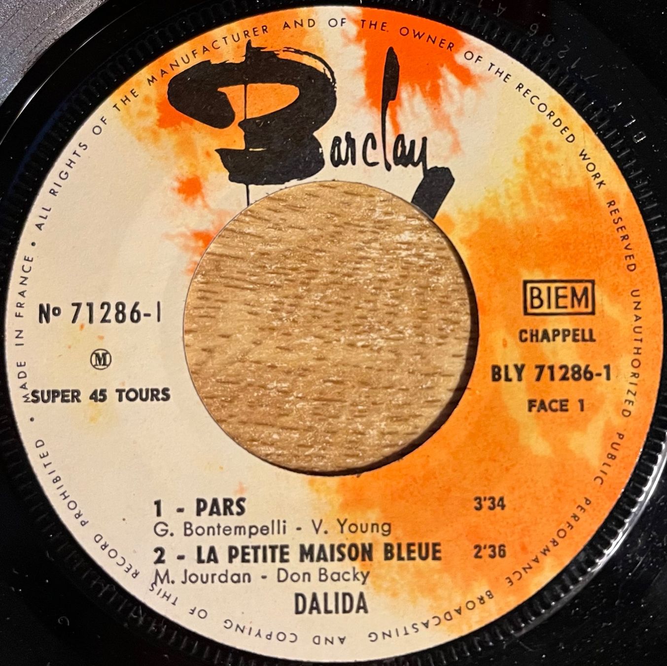 Dischi in vinile: DALIDA - PARS – Usato da Bussigny venduto da vinyl-pas-cher 2