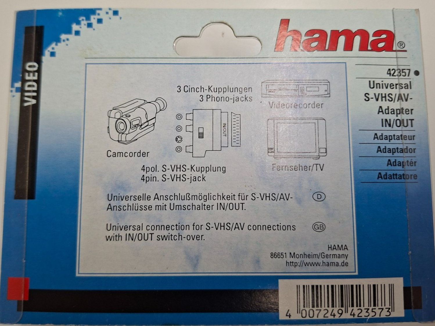 Hama Unità & Adattatore: Hama Universal Adapter IN/OUT – Nuovo e nell'imballaggio originale da Wettingen venduto da Wendemarket 1