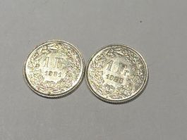 (2853) 1Franken 1928/1931 top stgl