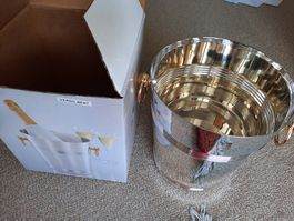 Champagnerkühler versilbert; neu, originalverpackt