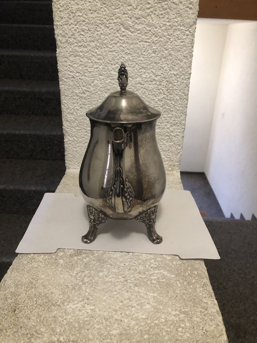 Teiere: Teekanne E.P. Brass versilbert mit Gebrauchsspuren – Usato da Arbon venduto da Wladimir1 2