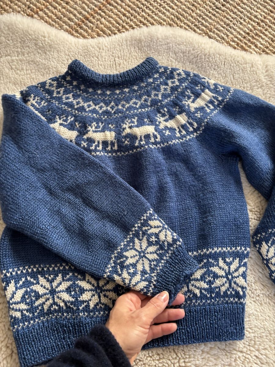 Pulls et sweat-shirts: Handgestrickter norwegischer Pullover, 134/140 – D'occasion à Bern par wisemagpie