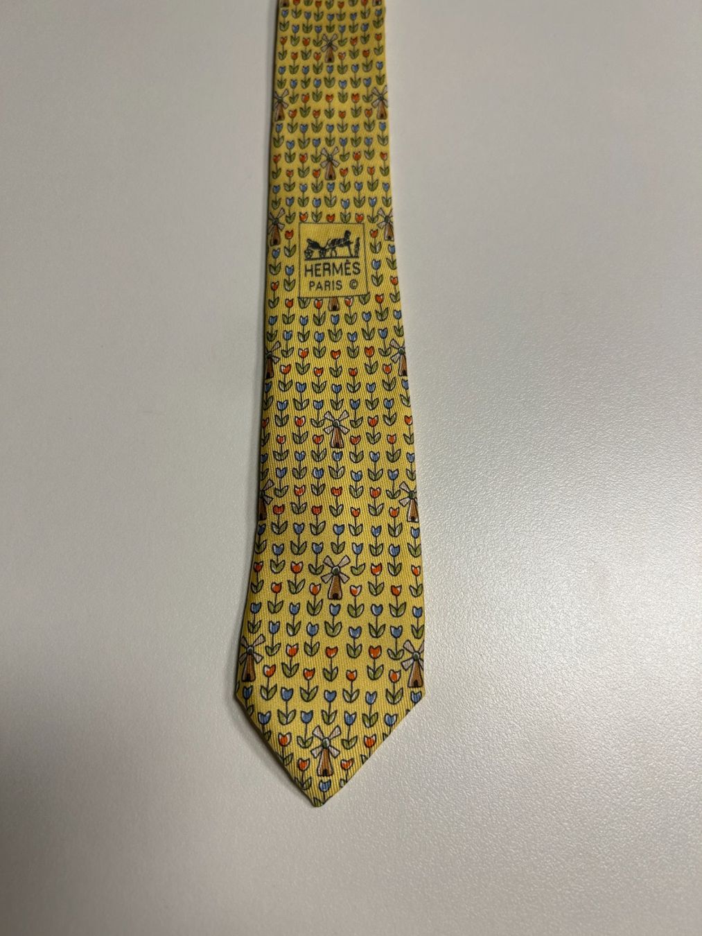 Hermès Cravatte: Hermès Blumen & Windmühlen Krawatte – Nuovo (secondo la descrizione) da Bern venduto da kurtikobolt74 4