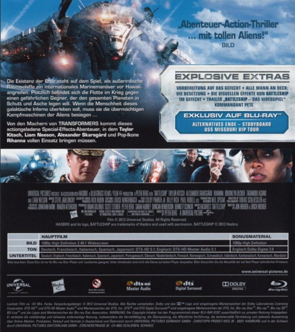 Tutti i DVDs: Battleship [Blu-ray] – Usato da Biberist venduto da ShopSoltan 1