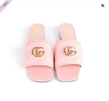 Mules T.38 Nappa Charlott GG cuir rose Gucci