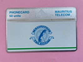 Telefonkarte Mauritius 50 units, grüner Streifen 709D