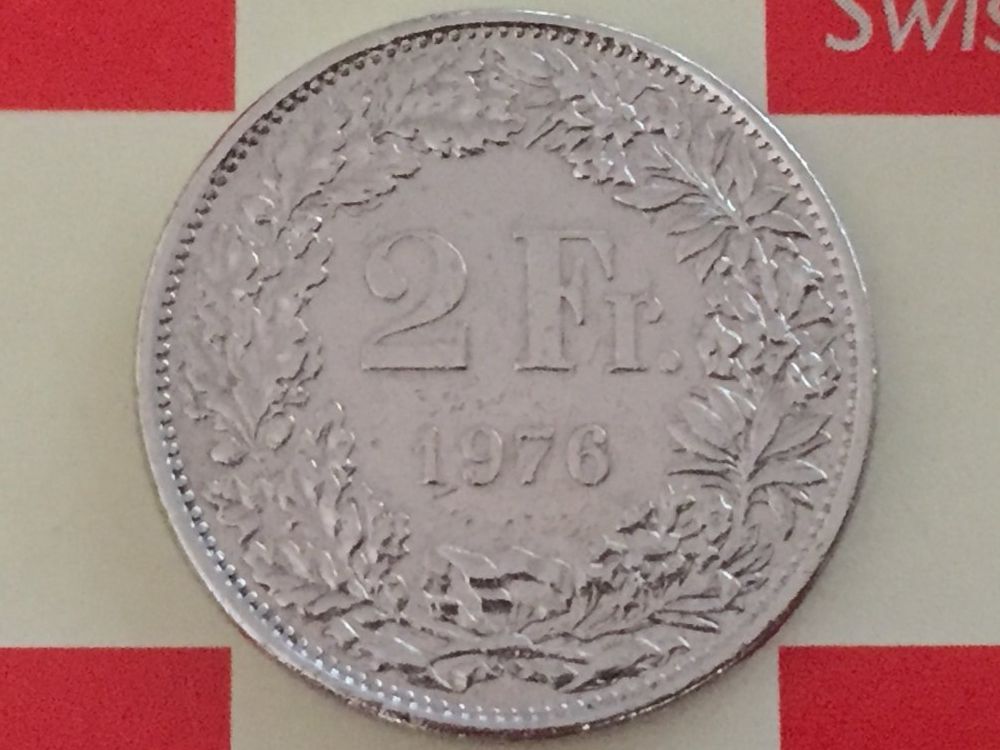 Alle Münzen: 2 Franken 1976 ss-vz – Gebraucht aus Elsau von herbybay