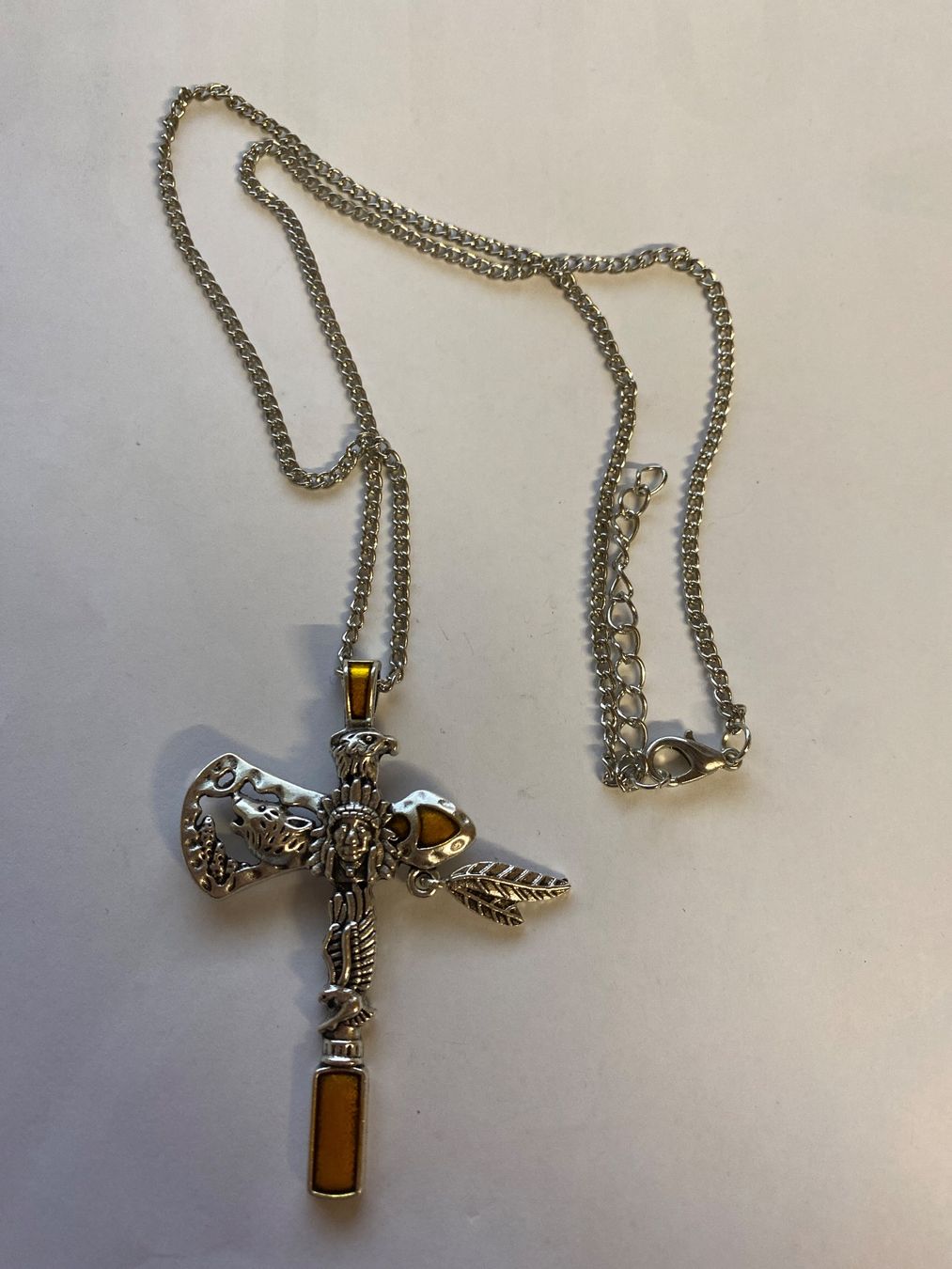Catenine: Collier pendentif croix style indien – Usato da Le Brassus venduto da cinema13 1