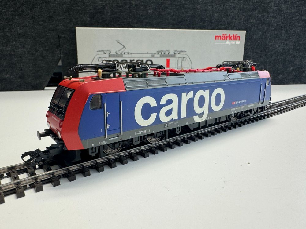 Märklin 36851 Locomotive Électrique SBB CFF FFS Cargo Série 482 – H0 Analogique (Occasion, Comme Neuve, Transformée En 2 Rails)