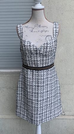 Superbe robe CIDER tweed 100%polyester et métal doré t.M