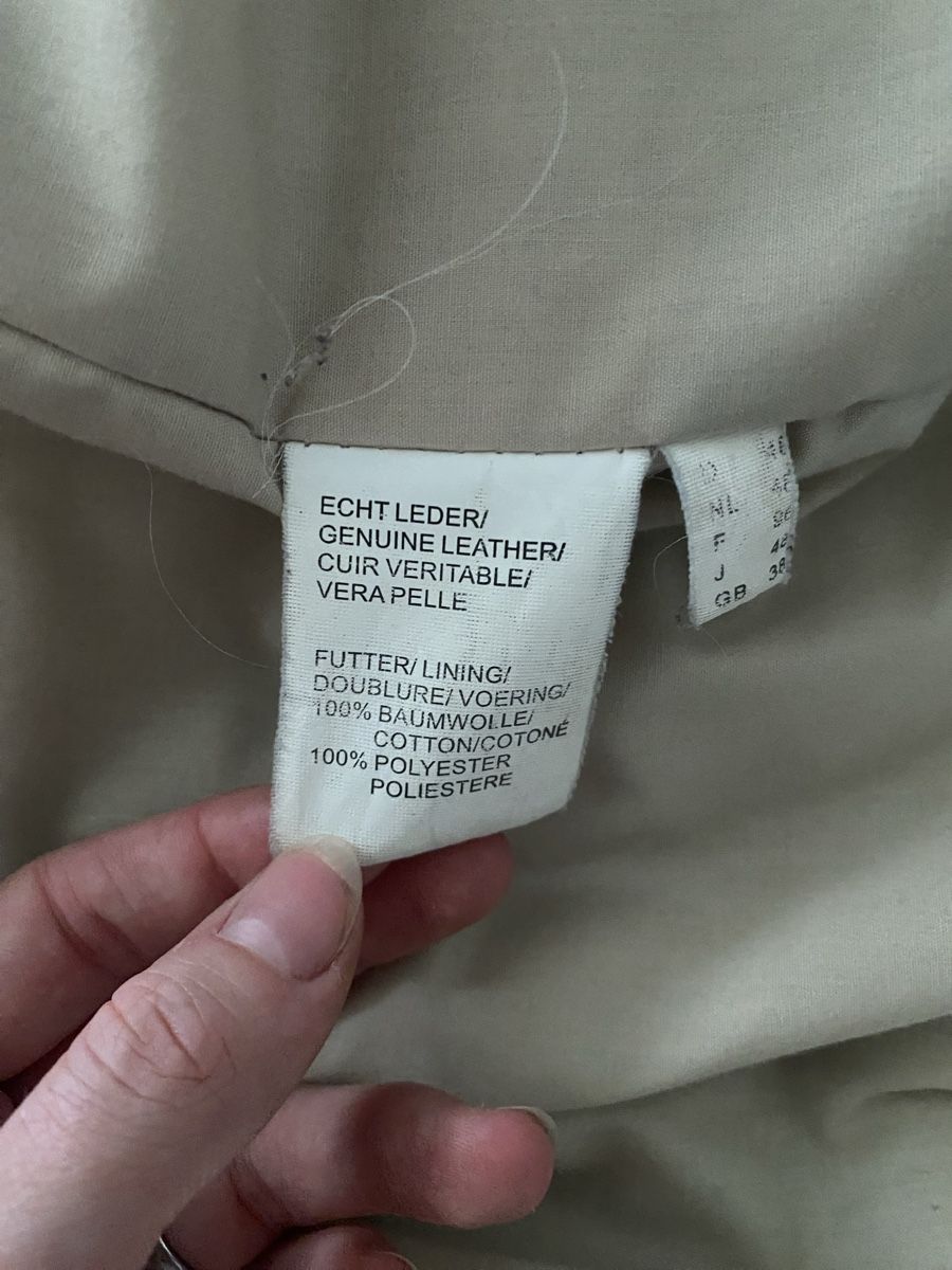 Vestes: Brown Leather Bomber Jacket Used Size L – D'occasion à St. Gallen par ali_5nm2 5
