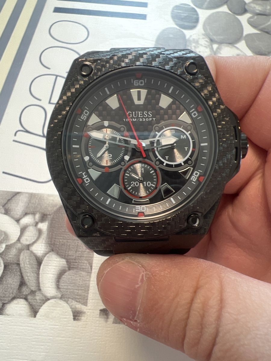 Guess Orologi: Montre Guess Legacy Carbon Black – Nuovo (secondo la descrizione) da Payerne venduto da Kikas