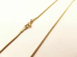 Halskette Edelstahl  - 50 cm - gold -  Schlangenkette