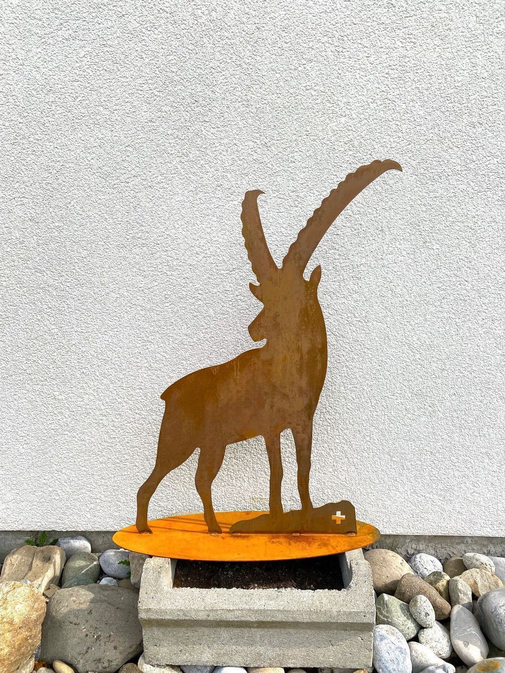Statuette: Edelrost Steinbock, Steinbock aus Metall, Rostdeko, Deko – Nuovo (secondo la descrizione) da Honau venduto da Freude1234 1