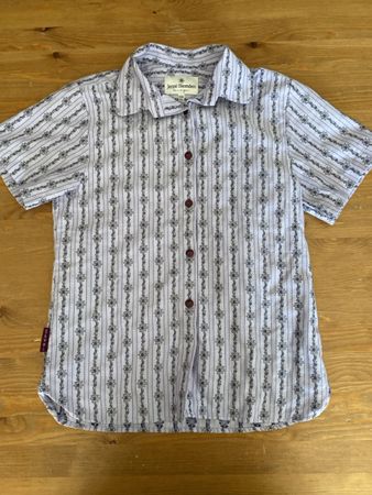 Jenni Hemden Bluse Grösse 152 Kurzarm Lilablau