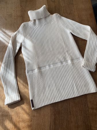 *PRADA* PULLOVER/ROLLKRAGENPULLOVER ca. S/M ecrù Strickpulli