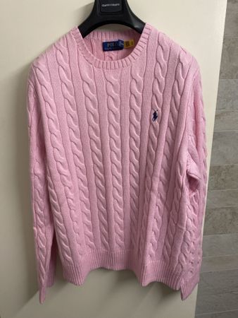 Polo Ralph Lauren Cable Knit Pink Jumper XL - Spring Style