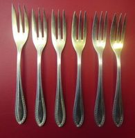 TOP-AUKTION: 6 Dessertgabel - PEKA - 90 versilbert