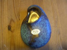 Jasba Wandvase Jaspatina 50er | Türkis & Echtgold-Glasur