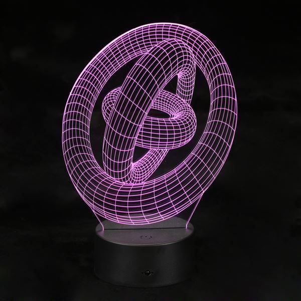 Fernbedienungen: 3D Lampe Hologramm Ringe m.Fernbedienung – Neu und originalverpackt aus Diepoldsau von preisparadies-ch 1