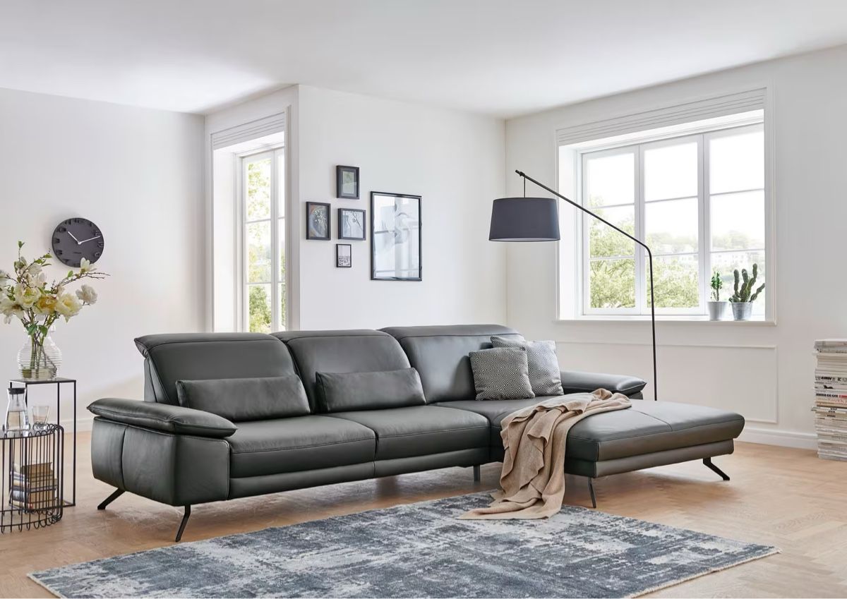Divani: Dieter Knoll Ecksofa, Echtleder (Rivello) – Usato da Bülach venduto da Second-Chance