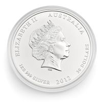 1 Kg Silber Lunar II Drache 2012 Elizabeth II Perth Mint NEU
