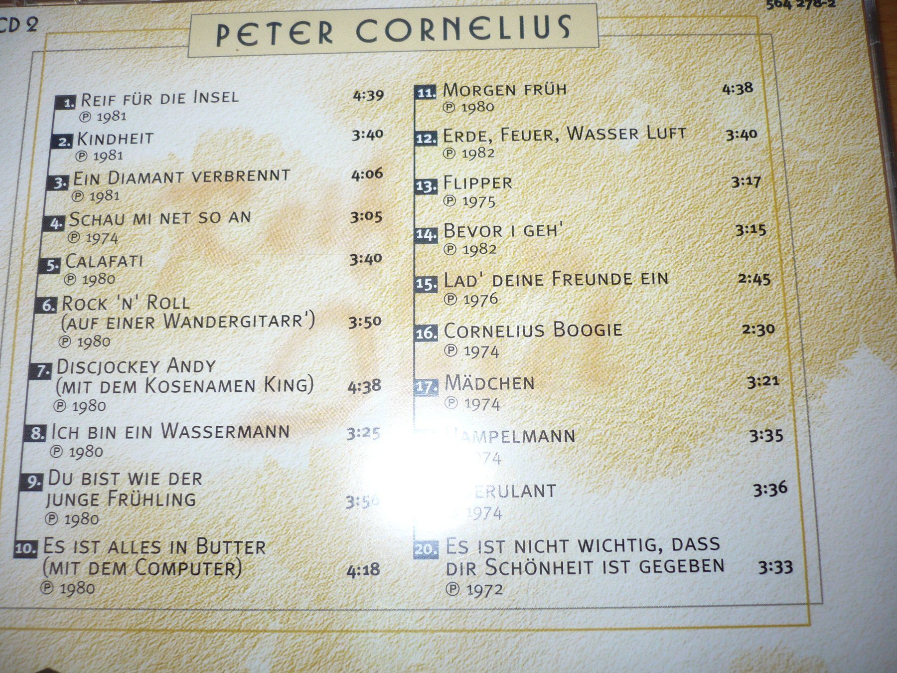 CD: PETER CORNELIUS 3 CD Box – Usato da Merzligen venduto da Marthe22 3