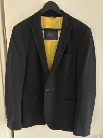 Herren Sakko Zara Man Denim Couture schwarz Grösse 52