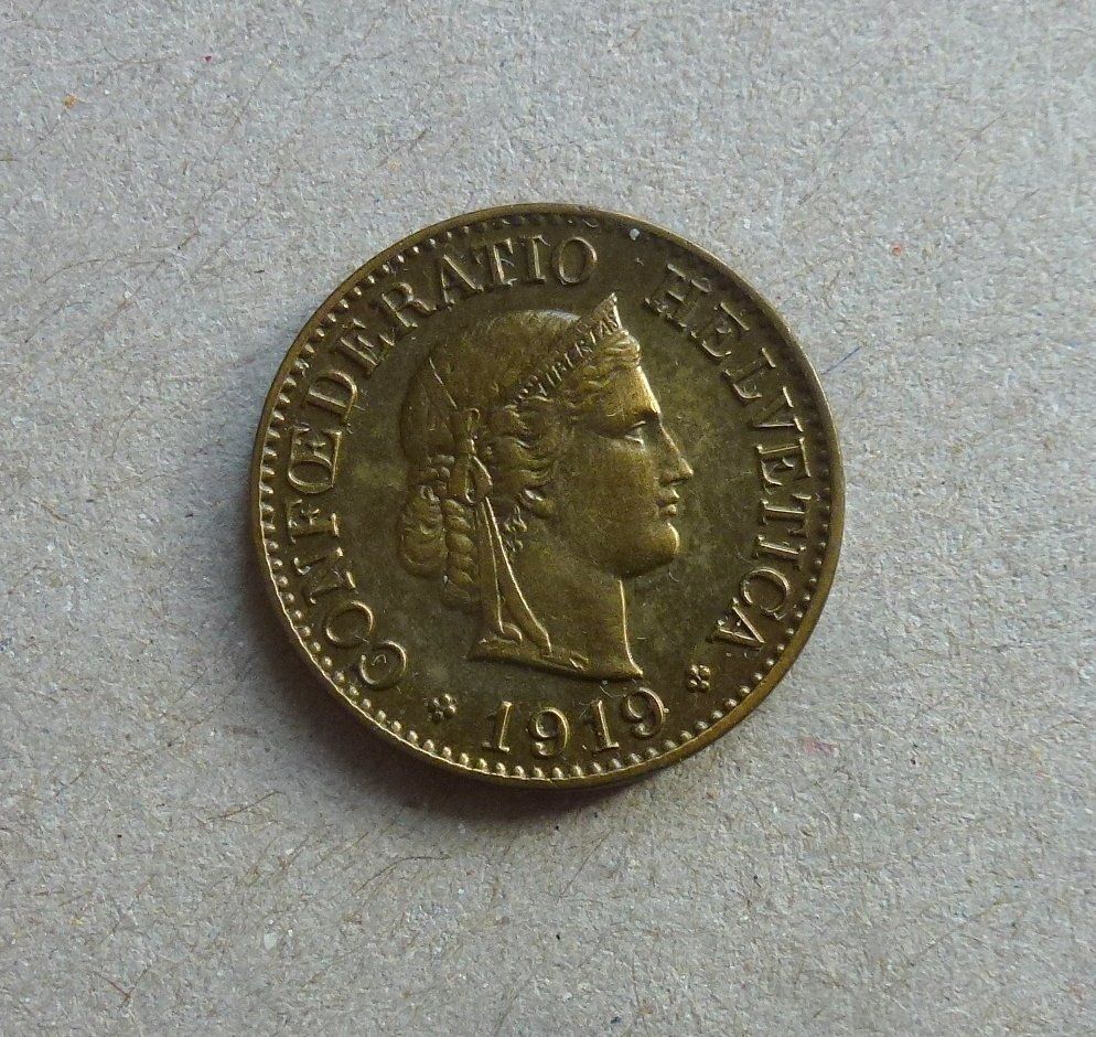 Tutti le monete: ++ 10 Rappen 1919 Messing, gute Erhaltung – Usato da Walkringen venduto da Casablanca777