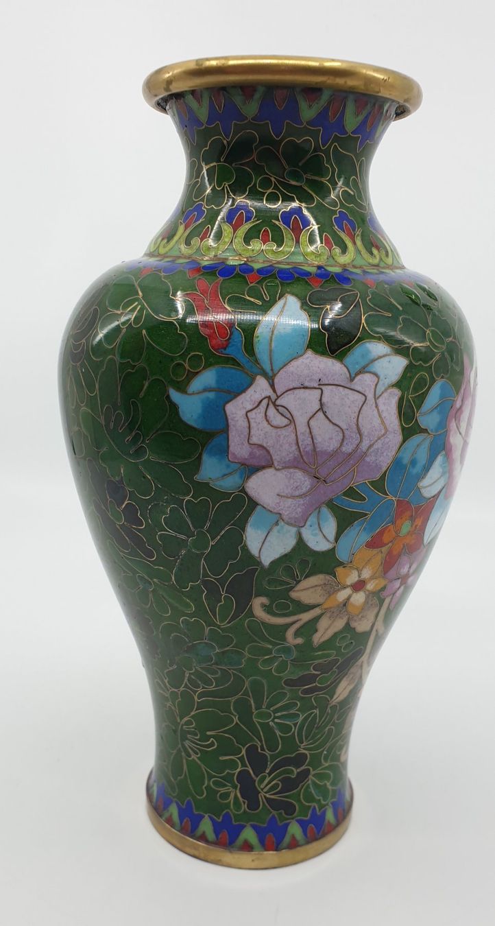 Vasi & Recipienti: Grüne Cloisonné Vase – Usato da Emmen venduto da magelan 4