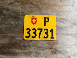 Nummernschild PTT Post Mofa ausrangiert P 33731