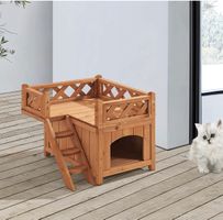 + Katzenhaus Pürstein, Hundehaus 2 Etagen 46x51x50 cm