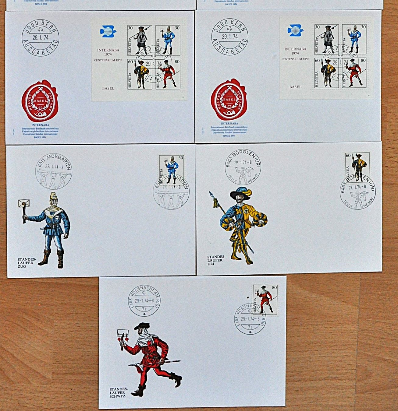 Alle Briefmarken: 11 FDC Internaba 1974 Basel – Neu (gemäss Beschreibung) aus Grabs von Fadenquarz 2