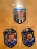 Topps Match Attax Pro Elite Schild 2x Vardy & 1x De Liga