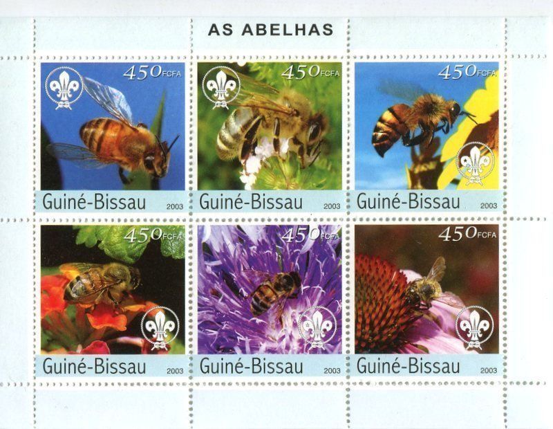 Tous les timbres: Block "Bienen". Guinea-Bissau. – Neuf avec emballage d'origine à Basel par Butsch5