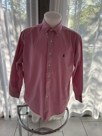 Ralph Lauren Shirt, Yarmouth, Pink Check, Size 16 - New!