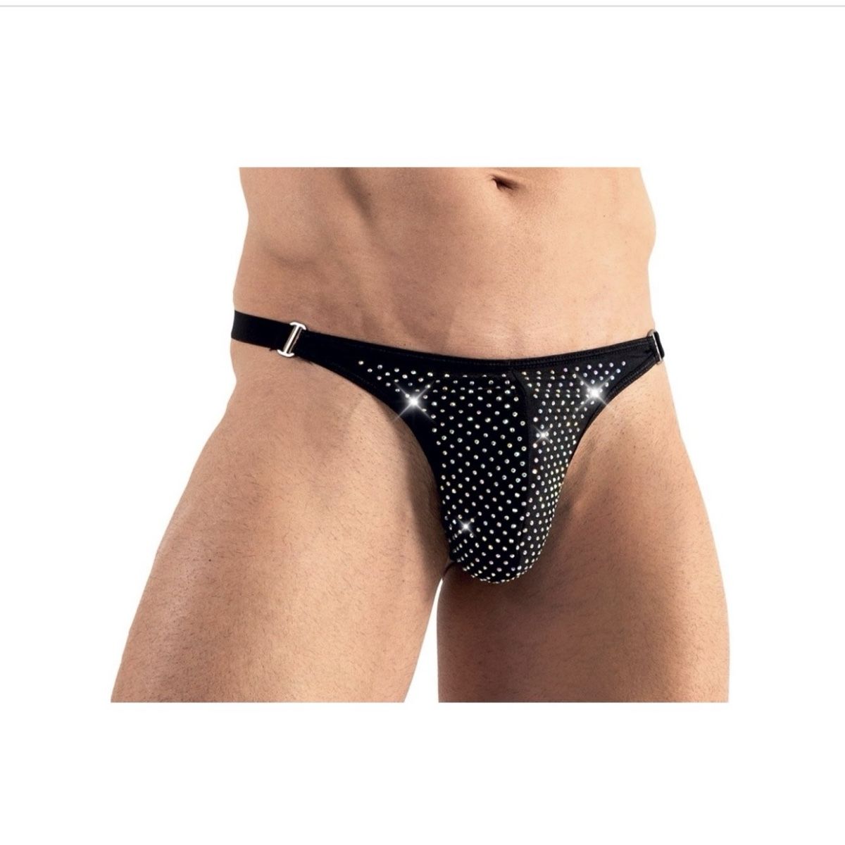 Biancheria intima: String Homme Noir avec Strass Neuf – Nuovo e nell'imballaggio originale da Lausanne venduto da Flamorra.ch