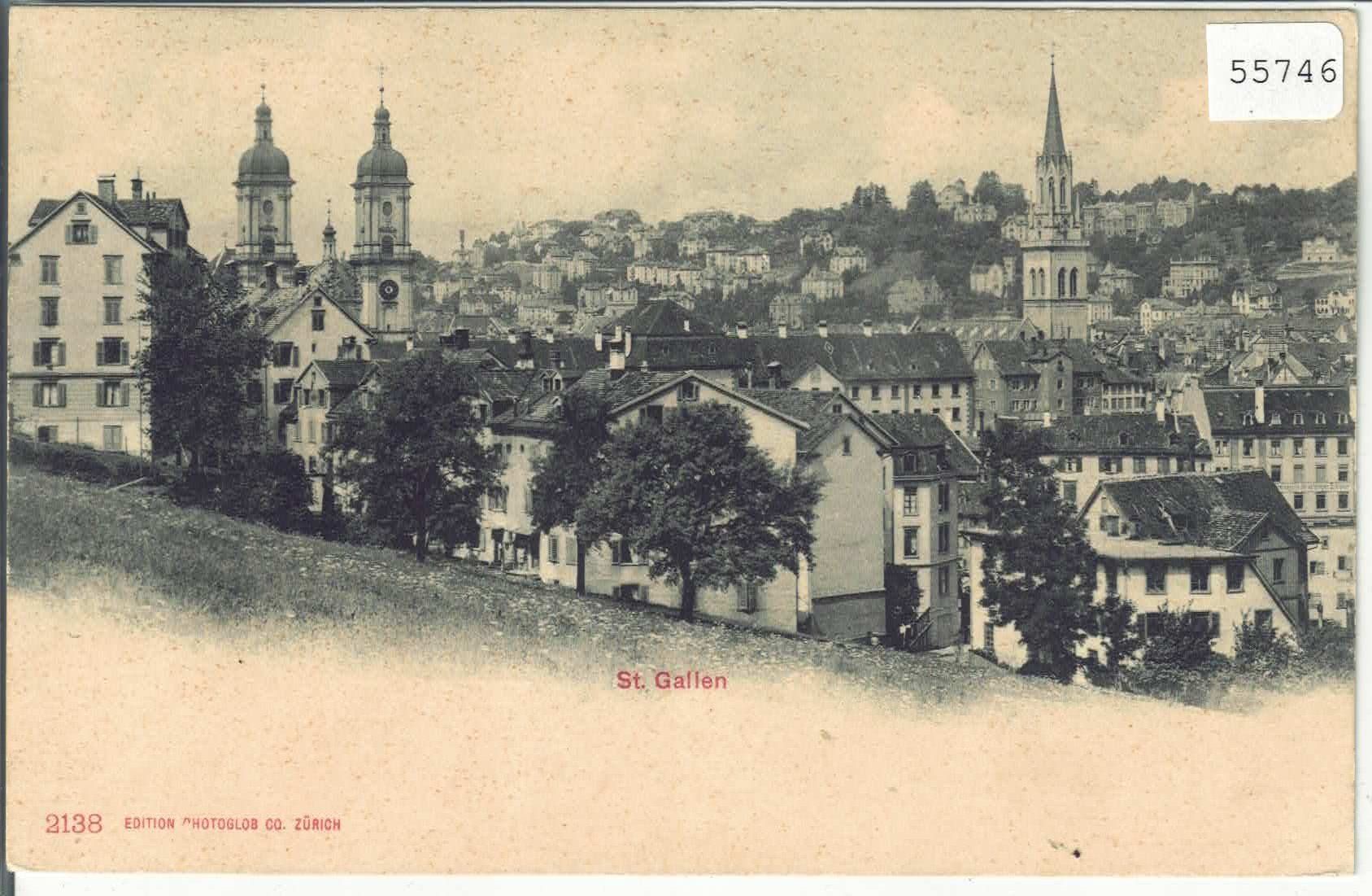 Cartoline postali: St. Gallen - Generalansicht – Usato da Ettingen venduto da Kartenplanet
