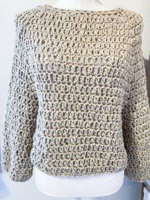 Pulls & Sweat-shirts: Gehäkelte Topdown Pullover Pulli acryl – Neuf (Voir description) à Carabbia par katiamandelli 3