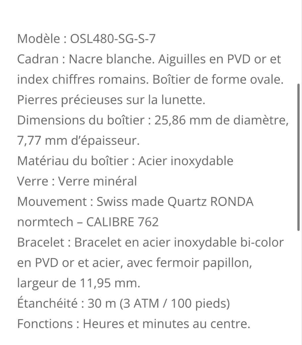 Swiss Montres: Montre OPTIMA – Neuf avec emballage d'origine à La Chaux-de-Fonds par Titine. 2