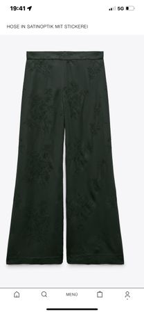 Zara Hose mit Stickerei Neu L