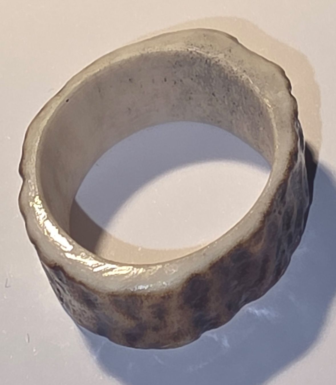 Ringe: Hornring mit Granatstein Einzelanfertigung Gr. 56 – Gebraucht aus Feldis/Veulden von hoppelhaas 1