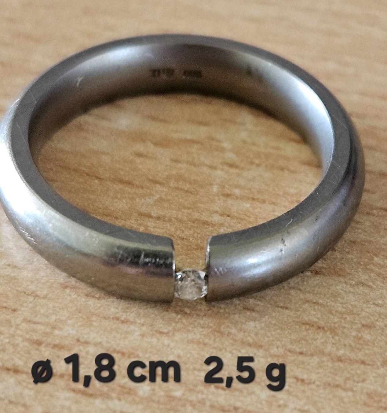 Anelli: Titanring mit Diamant – Usato da Hägglingen venduto da pri_zdz5 9