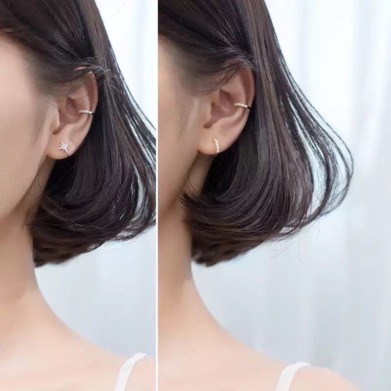Orecchini pendenti & Orecchini a lobo: silber ear cuffs – Nuovo e nell'imballaggio originale da St. Gallen venduto da yatoot26 5