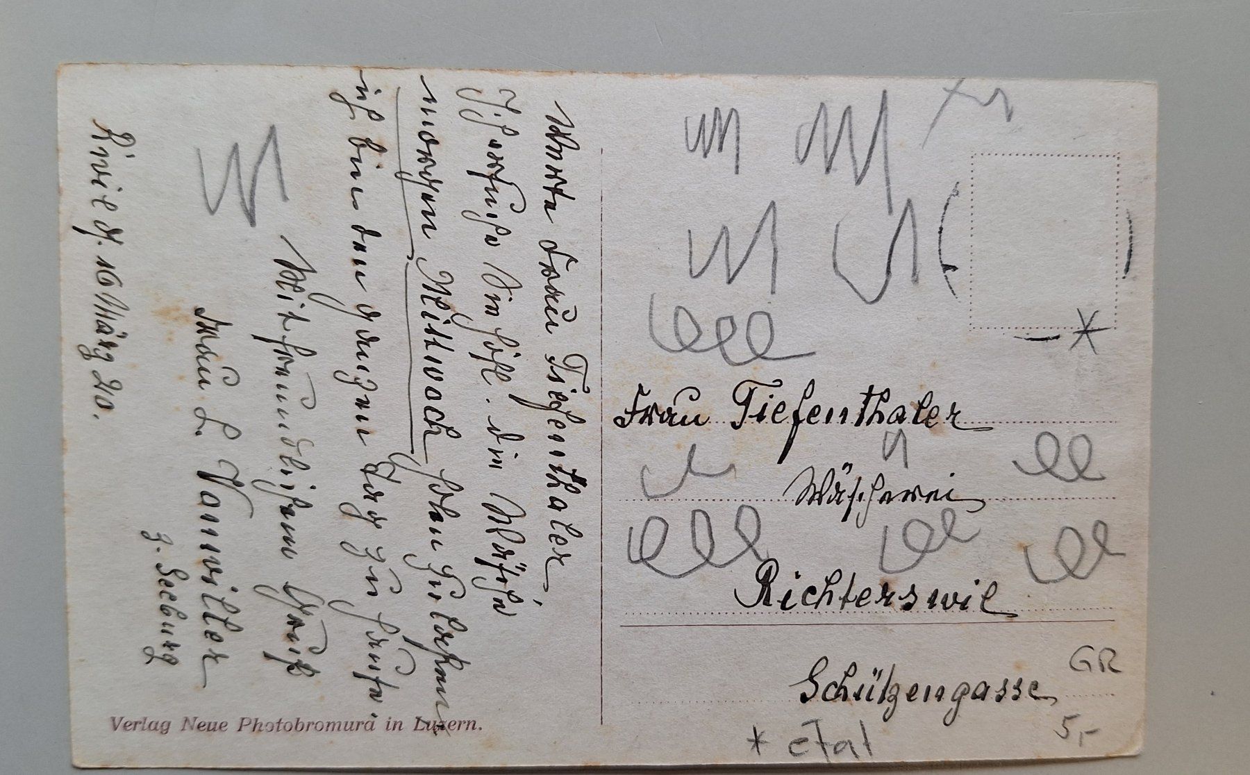 Cartoline postali: AK CP Arosa Winter Schnee alte Häuser 1920 GR – Usato da Gurtnellen venduto da Stonevalley007 2
