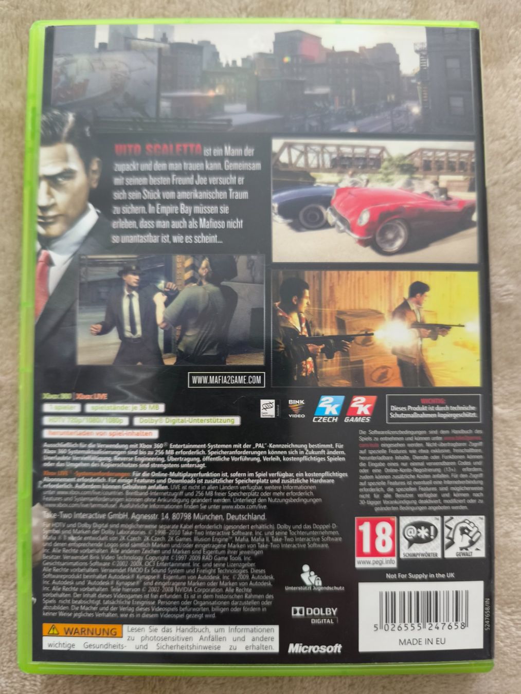 Microsoft Giochi: MAFIA II XBOX 360 PAL – Usato da Winterthur venduto da Dr.Pepper01 1