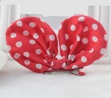 2 Stk. NEUE Haarspange rot-weiss Polka dot - 81325