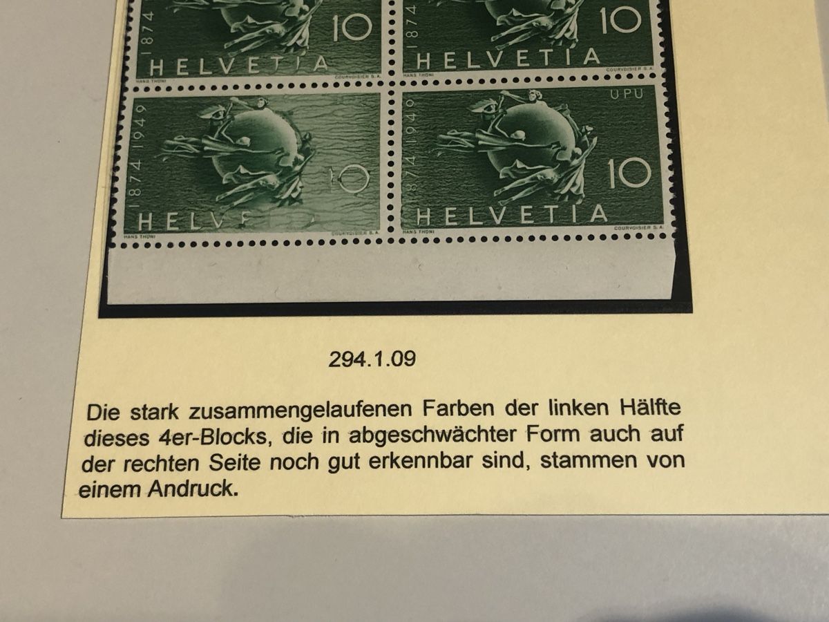 Alle Briefmarken: Andruck - spektakulärer Viererblock 294.1.09 – Neu (gemäss Beschreibung) aus Lufingen von Rac0 2