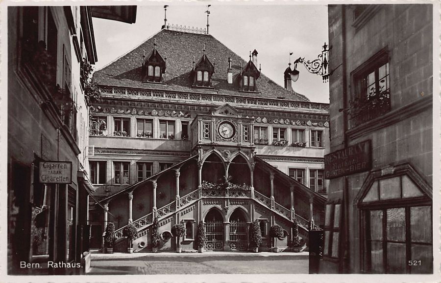 Cartoline postali: Bern, Rathaus, um 1935 – Usato da Frauenfeld venduto da POML