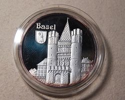Silbermedaille Die Schöne Schweiz - Basel (15g / 999)